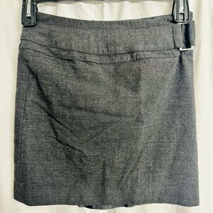 Ralph Lauren Women wool back zipper Gray charcoal color mini skirt size 0